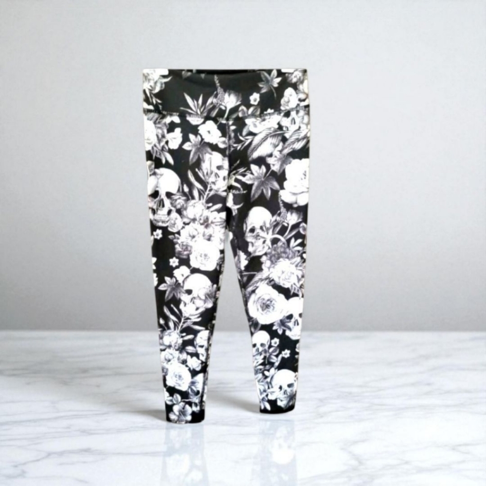 Women's Evaluation & Creation Rose/Skull Design Leggings.